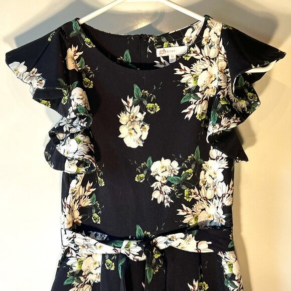 GB Girls SZ 10 Navy Floral Special event Dressy Casual Wedding Guest Preppy - Picture 2 of 10